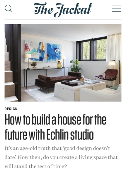 The Jackal Echlin how to build a home for the future timeless design