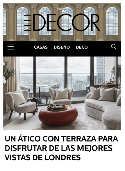 Echlin press elle decoration spain penthouse interior canary wharf group wood wharf