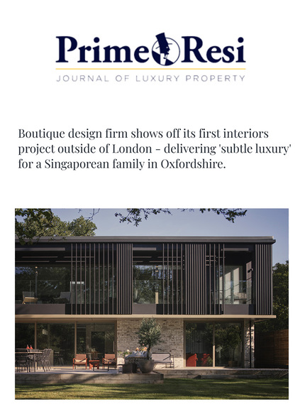 PrimeResi feature piece on our country house in the Cotswolds
