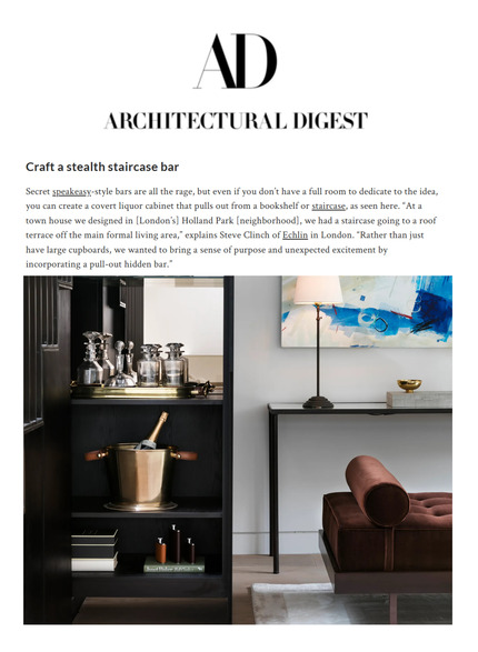 Elevated Home Bars: Echlin’s Approach and Design Inspiration